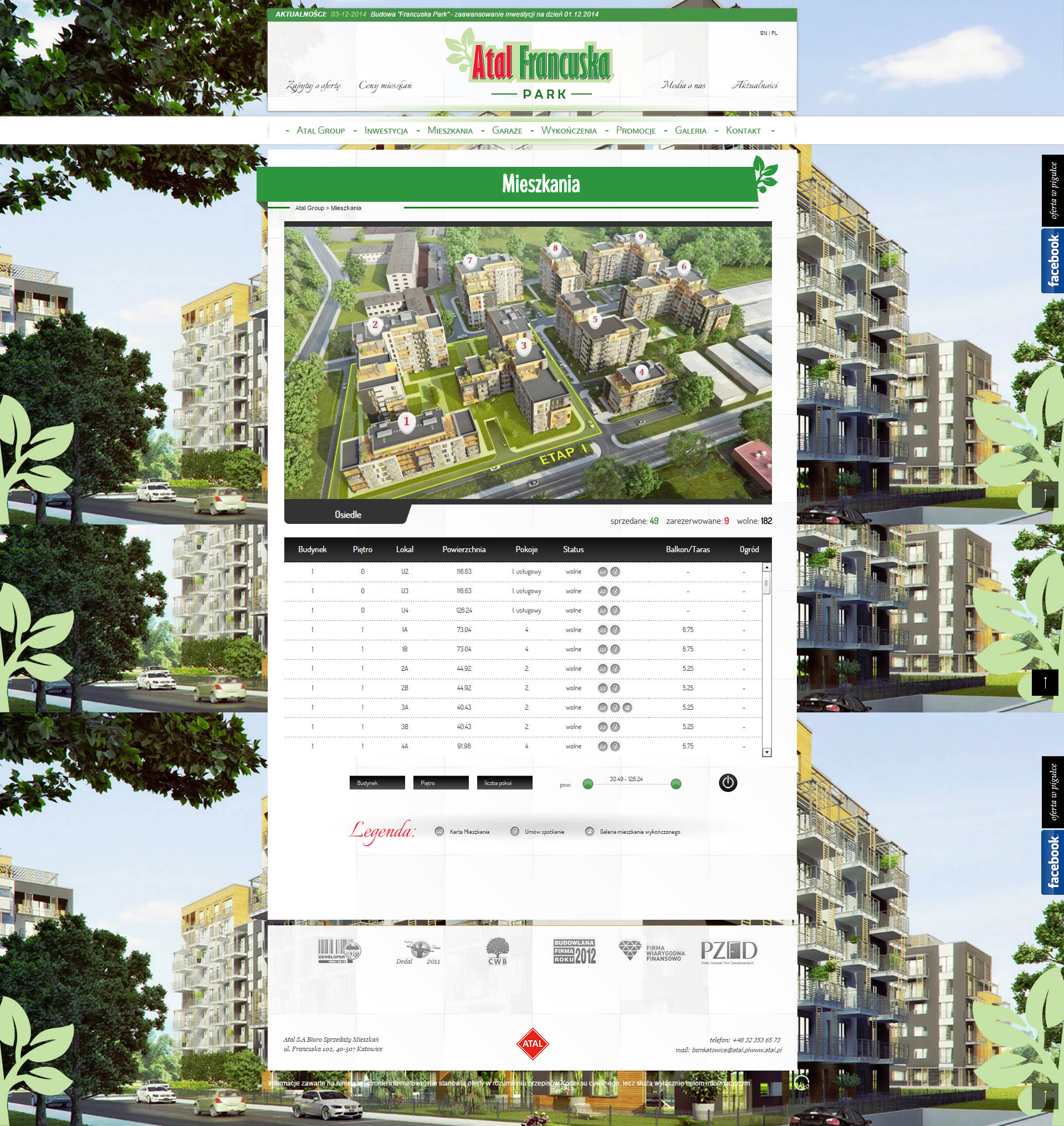 ATAL Francuska Park — development sales website
