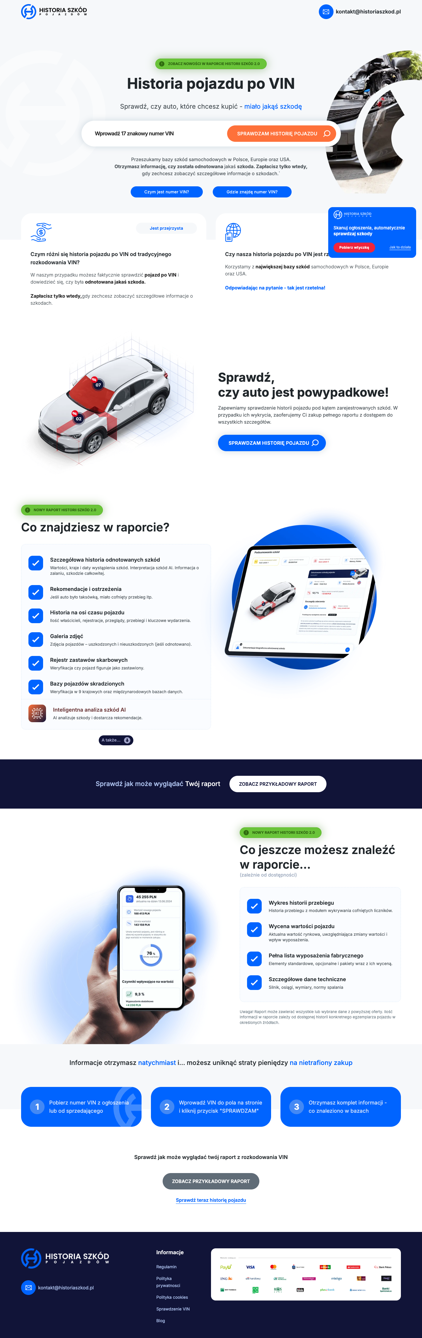 HistoriaSzkod.pl - System raportów VIN