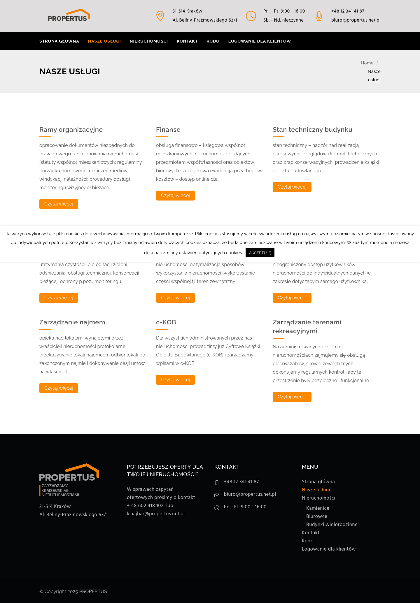 Strona usług — przejrzysty podział kompetencji zarządczych