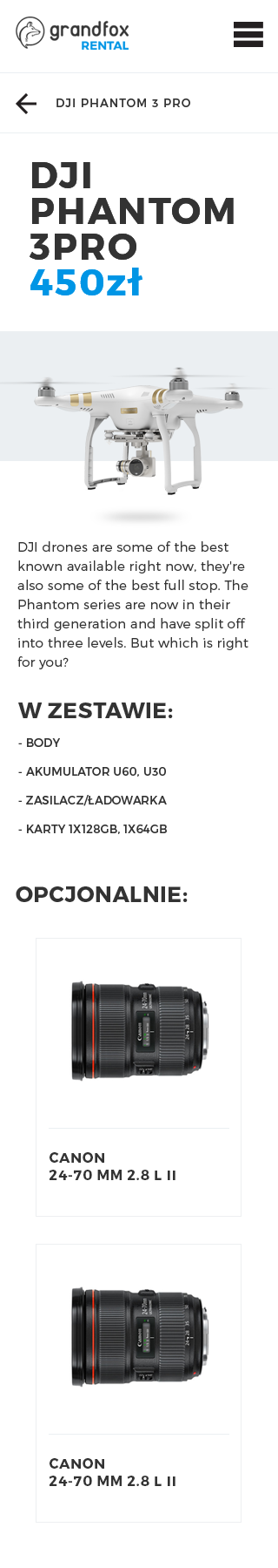 Product details on a smartphone