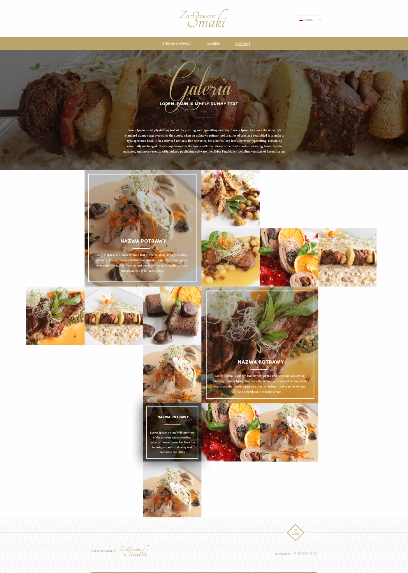 Artistic chef's dish gallery