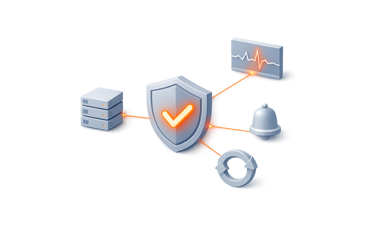 Support & Maintenance — ilustracja usługi Hexacode