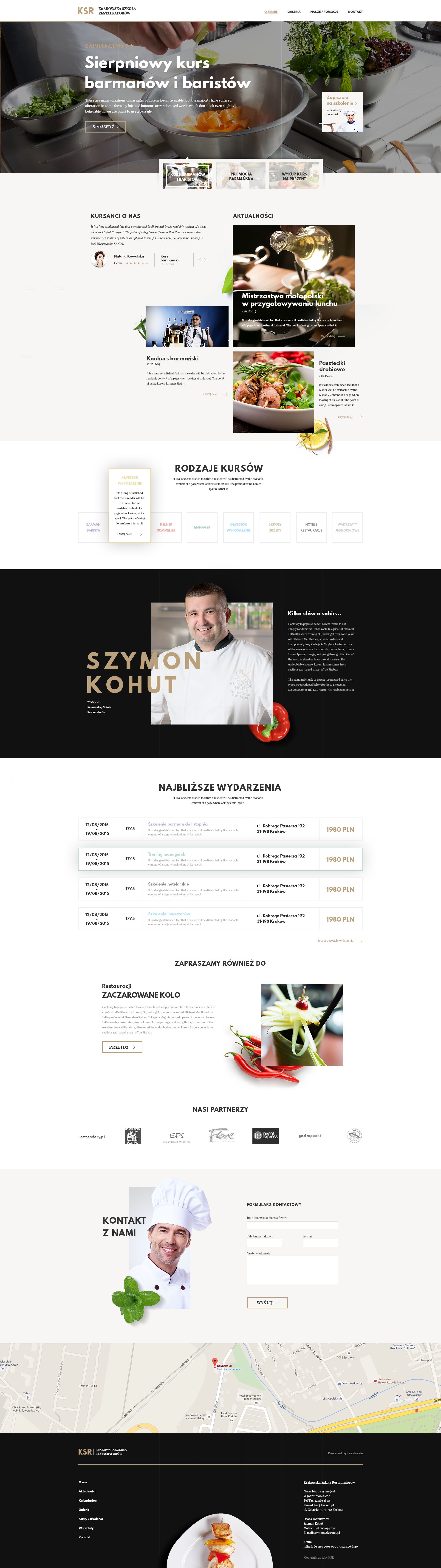 Pełny widok strony głównej