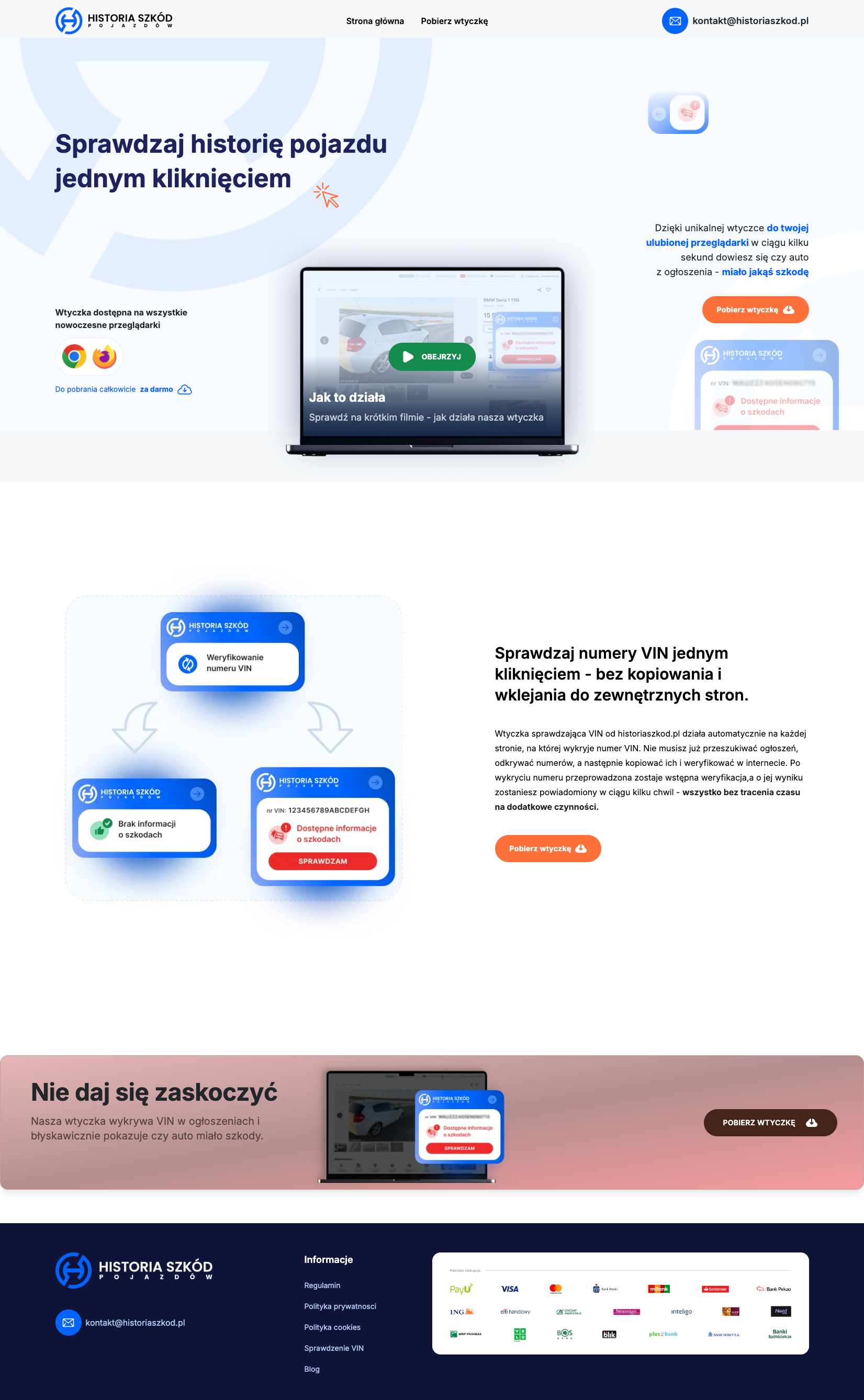 Historia Szkód - wtyczka Chrome